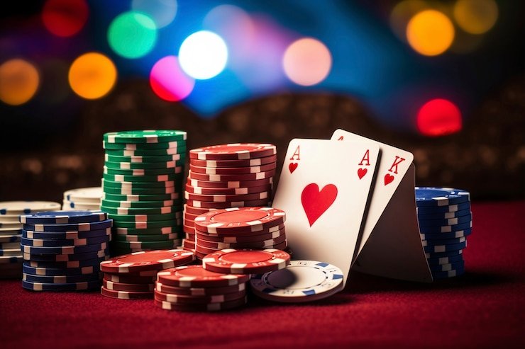 Meja Sakong dealer langsung di studio nusatoto dengan kartu dan chip